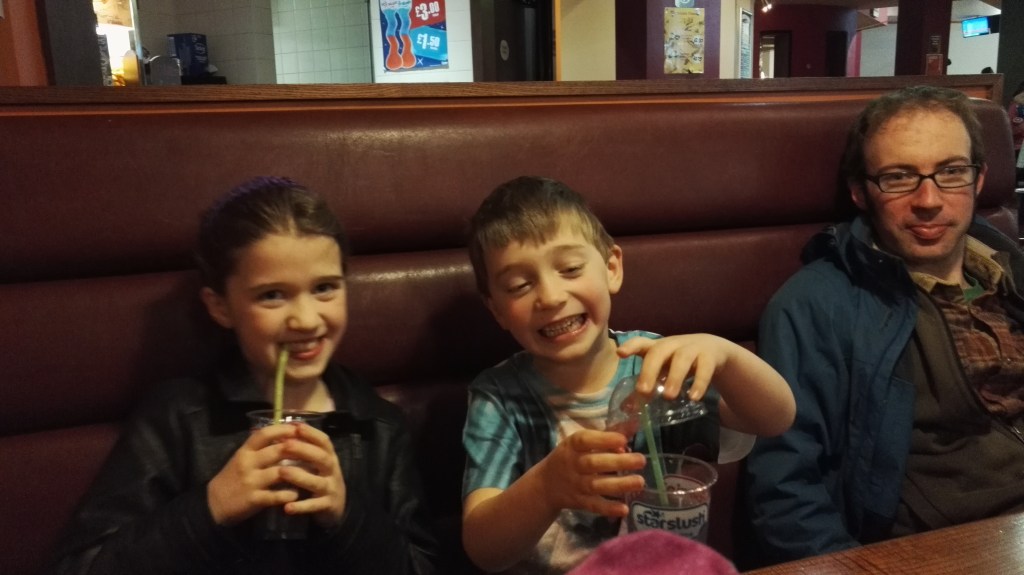 The cheeky duo with Uncle George