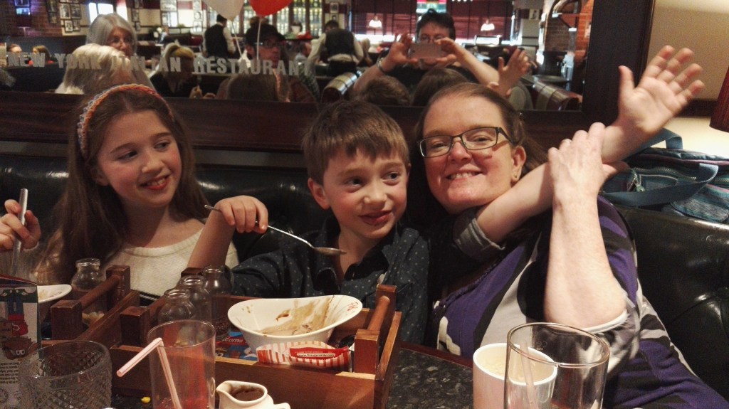 Evie's birthday meal at Frankie and Bennies