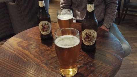 First pint of the show upon arrival at the Premier Inn