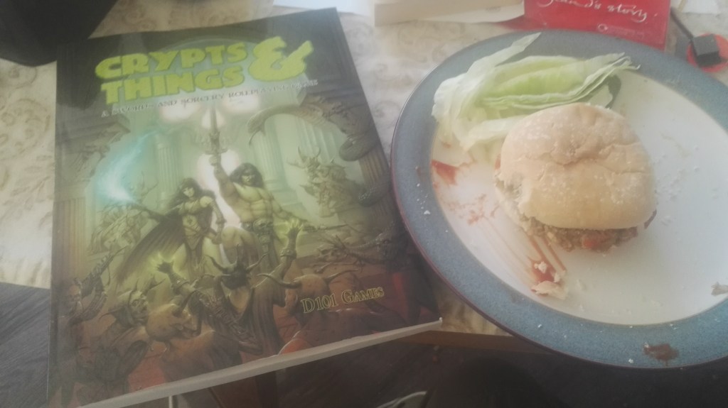 I finally have it my hands! (Lunch to provide idea of scale)