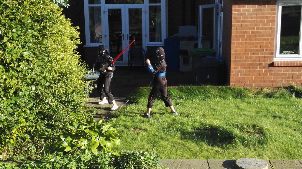Arrgh! Stalked by Ninja + Vader!